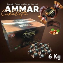 Ammar Bitter Kaplamalı Fındık Aromalı Bayramlık İkramlık Çikolata 6 KG