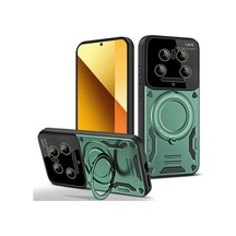 Xiaomi Mi 14 Ultra Kılıf Joy Lens Standlı Kapak - Koyu Yeşil Standart