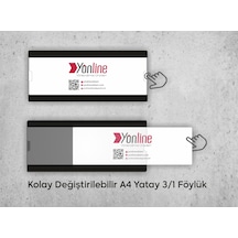 Kapı Ve Duvar Tipi Kolay Değiştirilebilir A4 1/3 Föylük