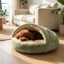 Kanguru Model Yuvarlak Kedi/köpek Yatağı