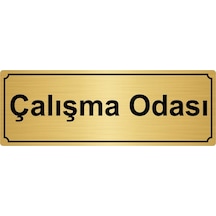 Çalışma Odası Yönlendirme Levhası 7Cmx20Cm Altın Renk Metal (449199669)