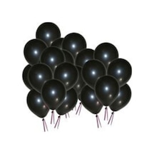 12 Inç Standart Boy Metalik Balon 10 Adet Siyah A