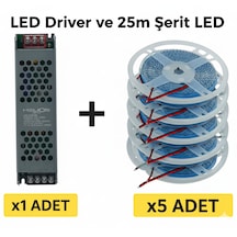 Helios 400w 33a Adaptör + Ookay 2835 5 Rulo İç Mekan Şerit Led 25 Metre Günışığı 3500k 25M