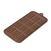 Yapışmaz Mini Tablet Silikon Çikolata Bar Kalıbı 12 Li - Fc409