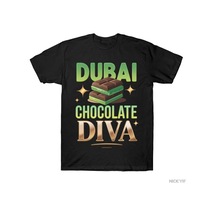 Flood Of Style Dubai Çikolata Diva Komik Tasarım Meme T-shirt Erkekler Kadınlar Için % 100% Pamuk T Shirt Kı Siyah