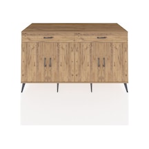 Kronos Konsol 4 Raflı 2 Çekmeceli 4 Kapaklı 176x59x99 Çam-çam Çam-çam