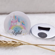 Bebek Şekeri Buton Açacak Magnet Unicorn Uv Baskılı 30 Adet
