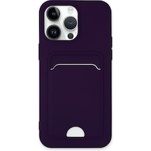 Newface - 995 - iPhone Uyumlu 14 Pro Kılıf Kelvin Kartvizitli Silikon - - Novapazr - Derin Mor