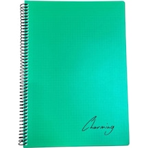 Tokaç A4 Pp Kapak Spiralli 120 Yaprak Defter Kareli Tok-220-yeşil