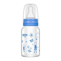 Wee Baby Isıya Dayanıklı Cam Biberon 120ml Kod:770 - Mavi