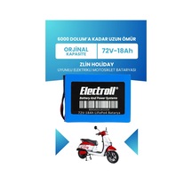 Zlin Holiday Batarya Standart Kapasite Lifepo4 72v 18ah Elektrikli Motosiklet Bataryası