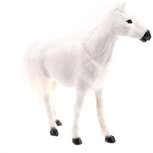Suntek Simülasyon Peluş Doldurulmuş At Hayvan Oyuncak Beyaz