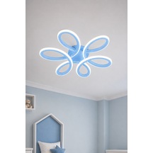 Saren Led Plafonyer Avize Çocuk Odası Beyaz Işık Açık Mavi