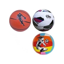 3'lü Basketbol, Futbol Ve Voleybol Topu Seti