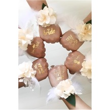 Bride To Be Gold Altın Renk Geçici Dövme 1 Bride 5 Team Bride Bekarlığa Veda Partisi