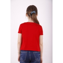 Toontoy Kids Toontoy Kız Çocuk Instagram Baskılı Tişört Kırmızı