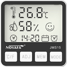 Maiyame Noyafa Jms15 Çift Fonksiyonlu Dijital Hijyometre Termometre İç Ve Dış Mekan Nem Sıcaklık Ö