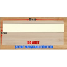 ŞEFFAF YAPIŞKANLI ETİKETLİK - 50 ADET