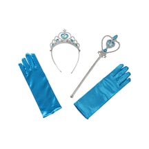 Elsa Karlar Ülkesi Taç - Eldiven - Asa Set - Frozen Set