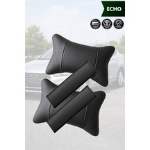 Echo Uyumlu Deri Yastık Siyah Set Deri Kemer Koruyucu Lüks