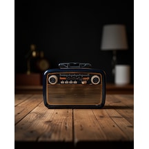 Bluetoothlu Ahşap Tasarım Nostalji Radyo Ucznostaljikr3