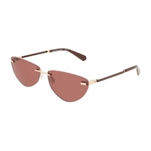 Calvin Klein Jeans Ckj 25208s 723 63 Kadın Cat Eye Gold Metal Güneş Gözlüğü Altın