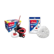 Vileda Turbo Pedallı Temizlik Seti, Siyah+vileda Turbo&amp Easy Wring Yedek Paspas