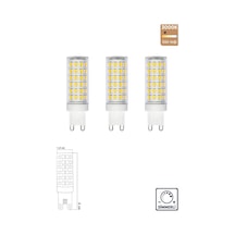 Uzun Mısır Şeffaf 7 W 3000k G9 Led Ampul Erd-289 3'lü