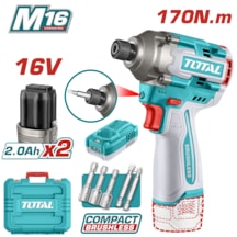Total 170 NM Tırlı16178 16V 2.0AH Kömürsüz Akülü Darbeli Vidalama