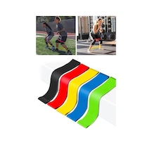 Petinka Egzersiz Direnç Bant Seti 5 'li Pilates Crossfit Ekipmanları Çok Renkli