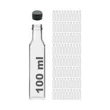 Afracam Maraska Şeffaf 100 ML Cam Şişe Sızdırmaz Kapak 80 Adet
