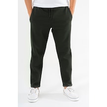 Souris Erkek Haki Modern Fit Casual Jogger Pantolon Pike Dokulu Mevsimlik