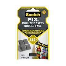 Scotch-fix Çıkarılabilir Çift Taraflı Yapışkan Köpük Kareler 255 Gr 64 Adet 12,7 Mm X 12,7 Mm