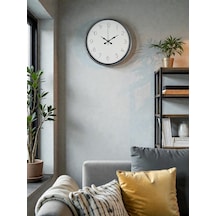 36 Cm Gri Dekoratif Duvar Saati Çok Renkli 75102648