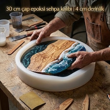 30 Cm Çap 4 Cm Derinlik Epoksi Sehpa Kalıbı