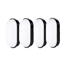 Su Geçirmez 20w Siyah Kasa Gün Işık 4200k Bahçe Teras Banyo İç Dış Mekan Led Işık 2000lm 4 Adet