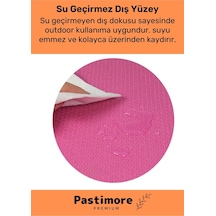 Enenstyle Taşıma Askılı Konfor Modeli Çift Taraflı Kaymaz Yoga Meditasyon Minderi Pembe Siyah Mat Çok Renkli
