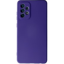 Samsung Galaxy Uyumlu - A72 Kılıf Nano İçi Kadife Silikon - Mor