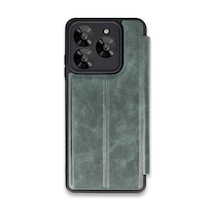 General Mobile Era 30 Kılıf Flip Cover - Koyu Yeşil 0.2M-Çok Renkli