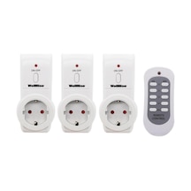 Wellhise Uzaktan Kumandalı 3'lü Priz Seti 3680W Çocuk Korumalı Pr