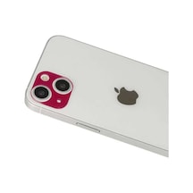 İphone 13 Rainbow Kamera Lens Koruma Cam - Koyu Kırmızı Diğer