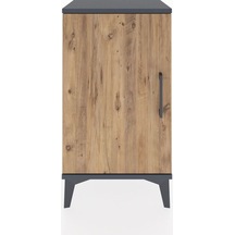 Arges Komodin 2 Raflı Tek Kapaklı 44x30x80 Antrasit-çam Antrasit