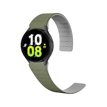 Samsung Galaxy Uyumlu Watch 6 40mm İle 20mm Çizgili Desenli Silikon Kordon