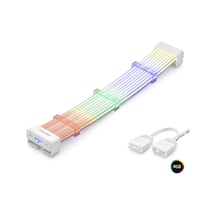 2x8 Pin Argb Pcie Gpu Güç Uzatma Kablosu Bükülebilir 3 Mm 44 Led Beyaz Nd2802a