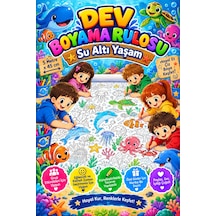 Sualtı Yaşamı Okyanus Hayatı Dev Boyama Kağıdı Boyama Rulosu Büyük Boy 5 Metre - 808516261