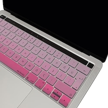 Türkçe Q Keyboard Skin Macbook Pro Touch Bar 13 15 İnç Uyumlu A1706 A1989 A2159 A1707 A1990 Uk Iso Ters L Enter Silikon Klavye Koruma Pembe