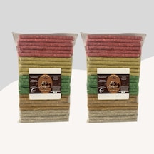 Miçiko Premium 5 Renkli Munchy Çubuk 6-7gr Kalın 100lü Köpek Ödülü 2 Paket