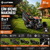 Lutian LM51S-180  51 CM 5in1 Şanzımanlı Benzinli Çim Biçme Makinesi
