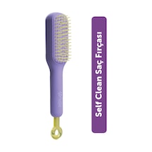 Pro Selfcleanbrush - Saç Açma Tarama Masaj Fırçası- Kendini Temizleyen Saç Fırçası Lila