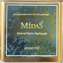Midas Soğuk Sıkım Natürel Sızma Zeytinyağı Teneke 2 L